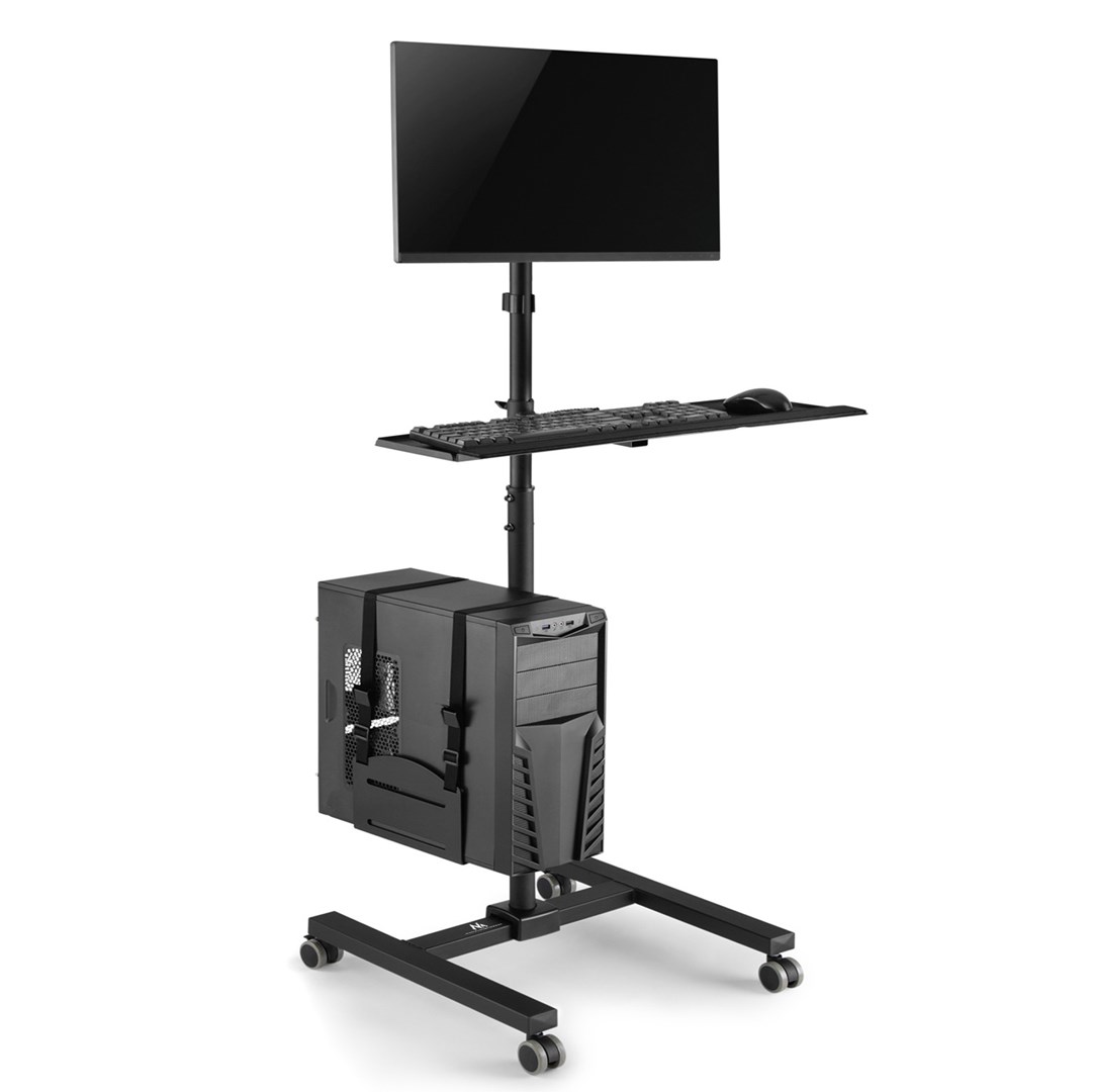Mobilna računalna stanica MACLEAN MC-793 (za ekrane 17"-32", max 20kg, crna boja)-3