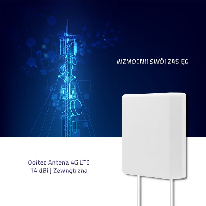 Qoltec 4G LTE Antenna | 14 dBi | External-1