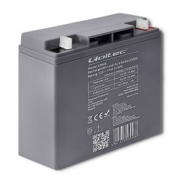 Qoltec AGM Battery | 12V | 17Ah | Maintenance-free | Efficient | LongLife | for UPS, Scooter-0