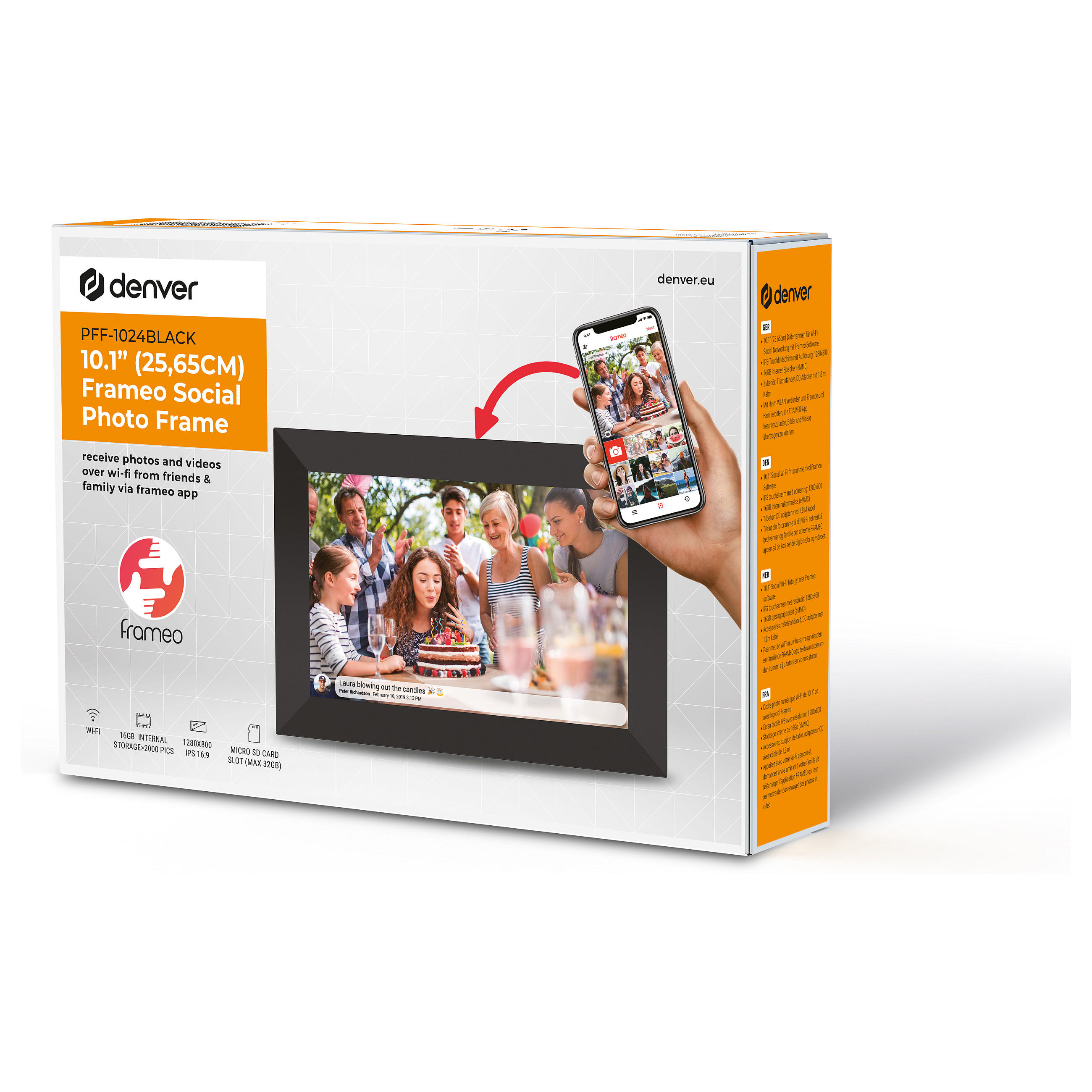 Okvir za fotografije Denver, DENVER, FRAMEO 10.1" 16GB (crna, kapacitet 16GB, dijagonala 10.1")-8