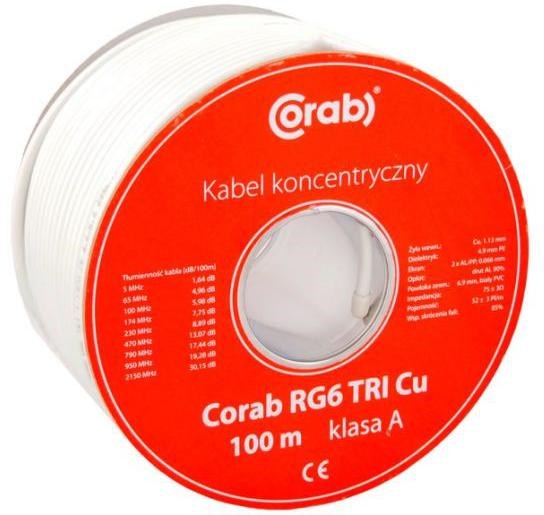 KOAKSIJALNI KABEL CORAB RG6 TRI Cu (100m, klasa A)-0