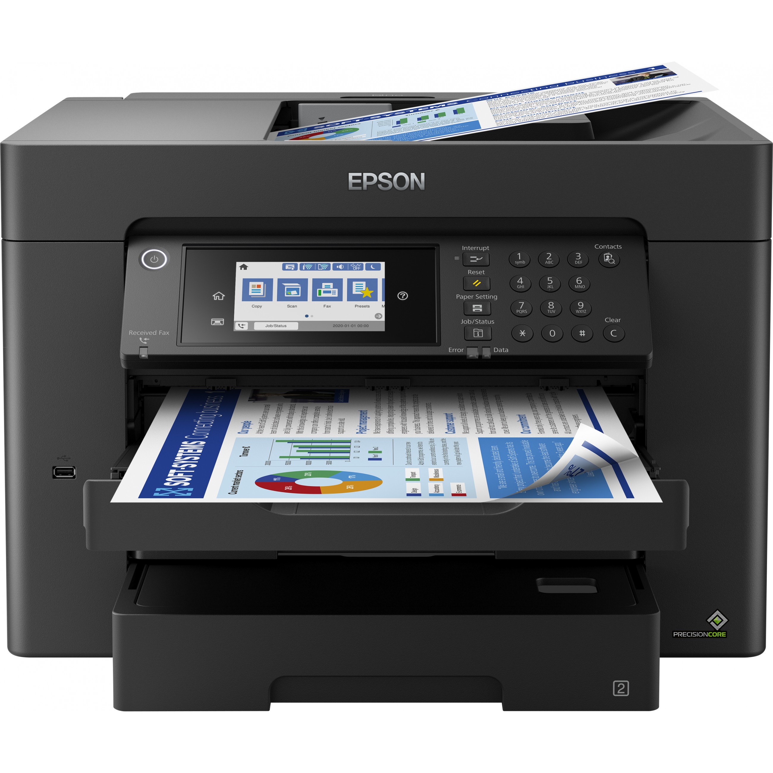Pisač EPSON WorkForce WF-7840DTWF (Maksimalna rezolucija 4800 x 2400 DPI, Dupleks tiskanje, Boja Crna)-1