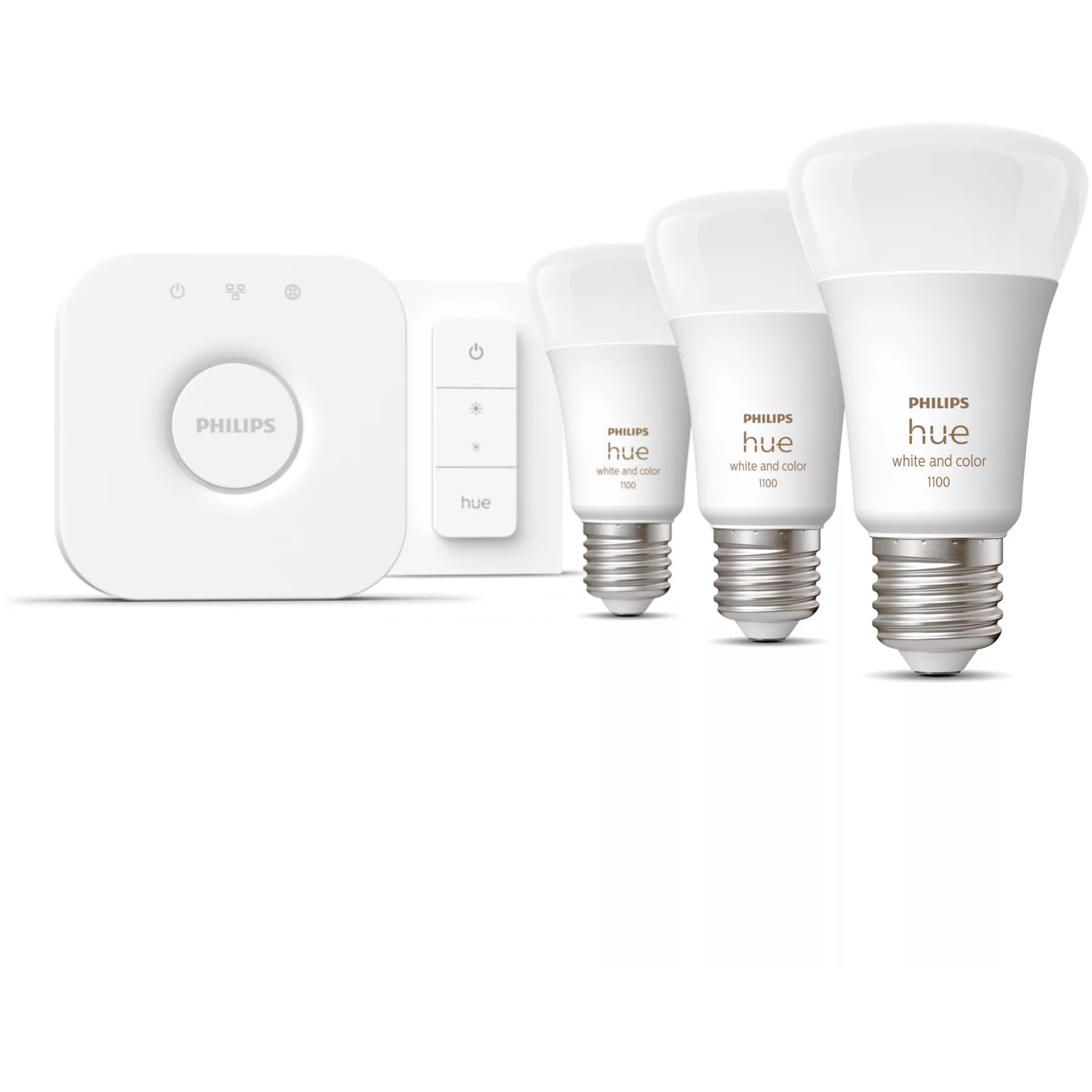 Smart lighting kit PHILIPS Hue WCA Starter Kit (3 bulb(s), E27, 9 W, RGBW 2000-6500K)-1