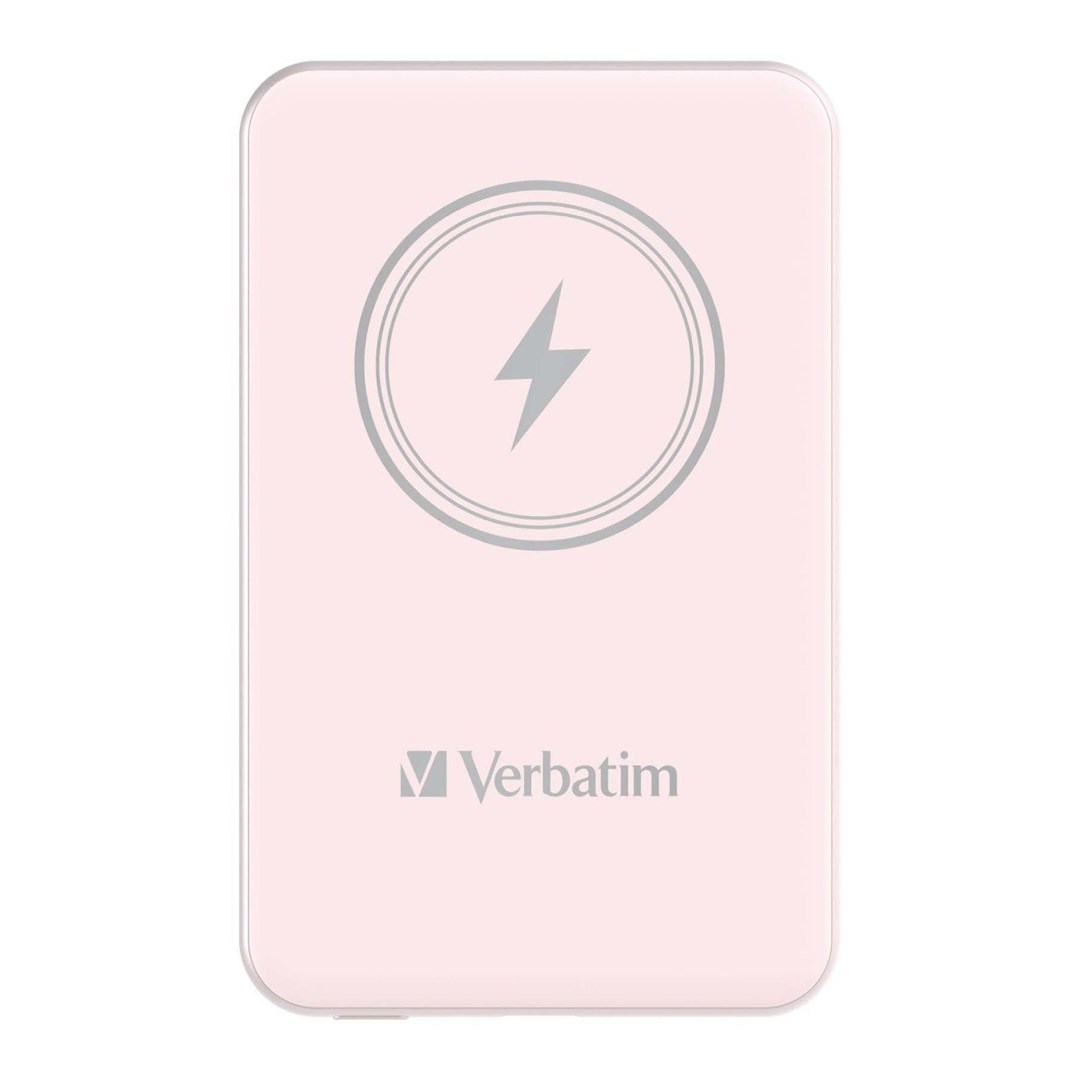 Verbatim ChargeÂ´nÂ´Go Magnetic Wireless Power Bank 10000 Pink-6