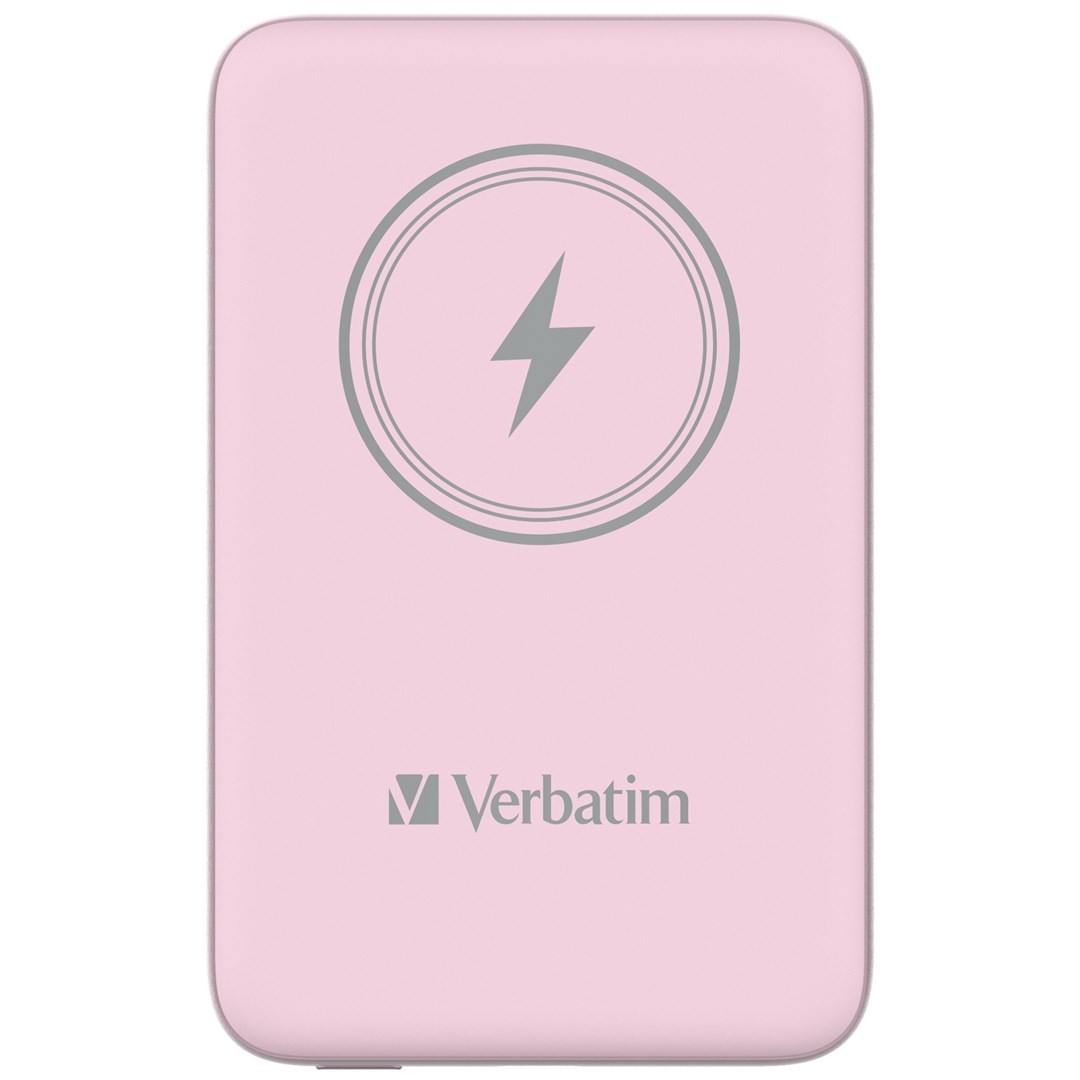Verbatim ChargeÂ´nÂ´Go Magnetic Wireless Power Bank 10000 Pink-2
