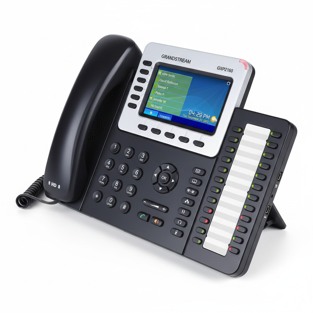 Telefon GRANDSTREAM GXP 2160 HD (6 VoIP računa, 6 linija, 4.3" TFT, 2000 kontakata, 500 logova poziva)