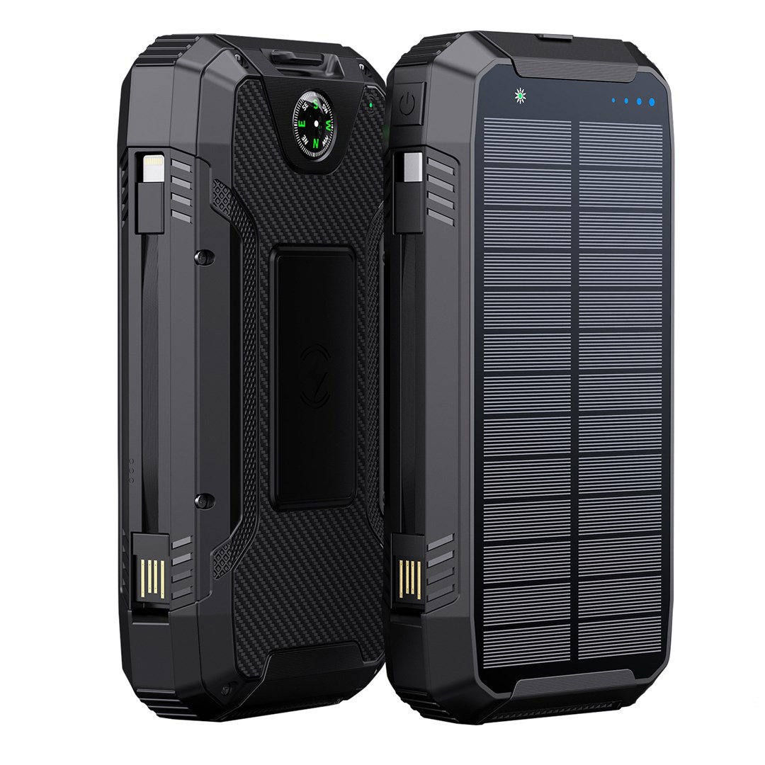 Punjač POWERNEED S20000Q mobilni uređaj univerzalni crna boja (solarno punjenje, USB, brzo punjenje, bežično punjenje)-6