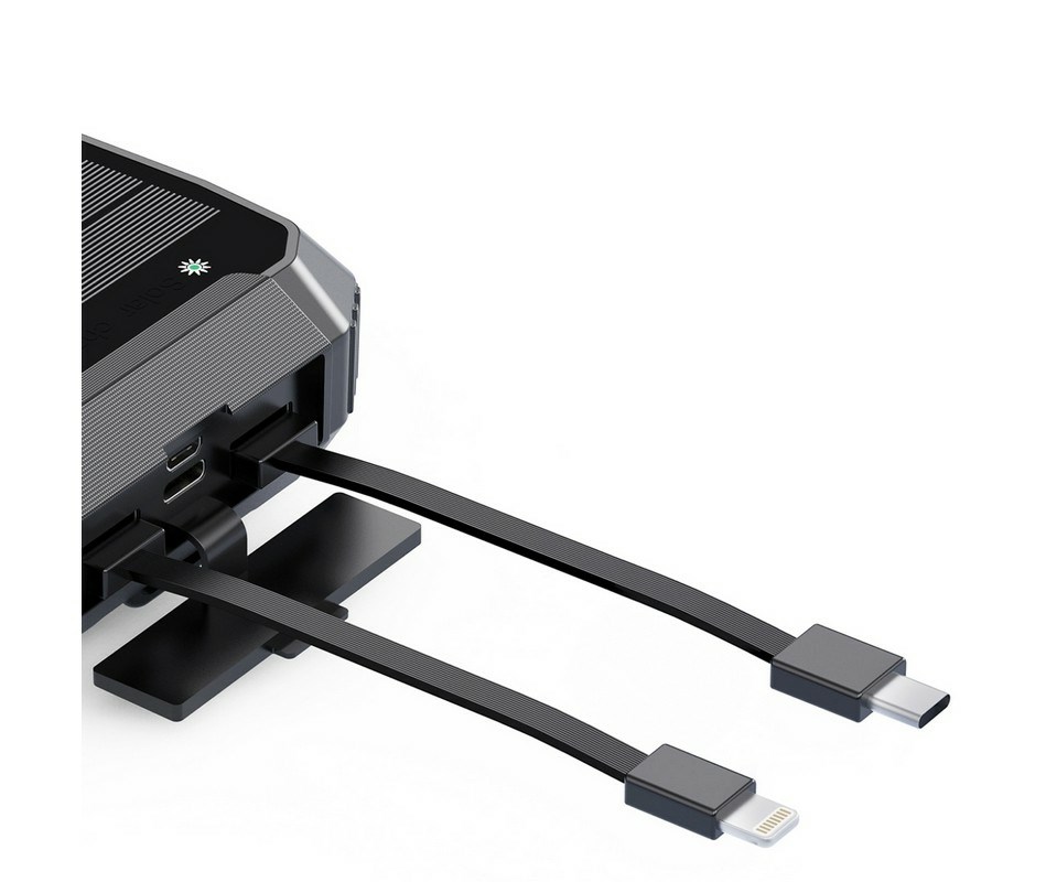Punjač POWERNEED S20000Q mobilni uređaj univerzalni crna boja (solarno punjenje, USB, brzo punjenje, bežično punjenje)-2