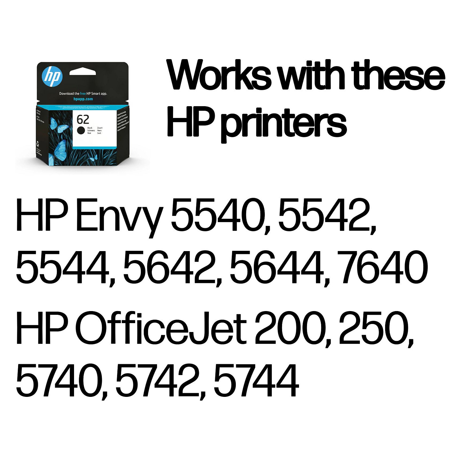 Originalna tinta HP 62 Black (C2P04AE)