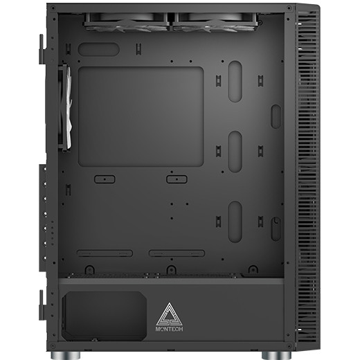 Kućište MONTECH X3 MESH (midi tower, crna, tempered glass, RGB, 7 proširivih utora)-1