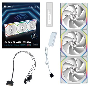 Ventilatori LIAN LI UNI FAN SL (3 komada, ARGB PWM, 120 mm, bijeli)-1