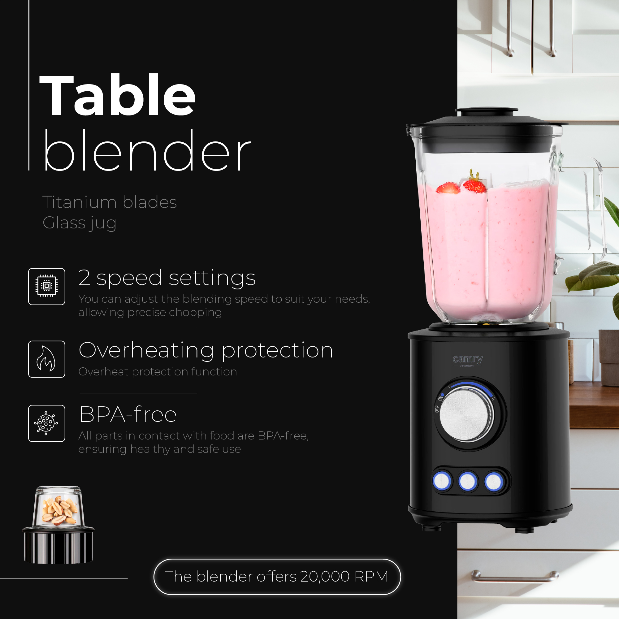 Blender CAMRY CR 4088 (1800 W, 1.5 L)-13
