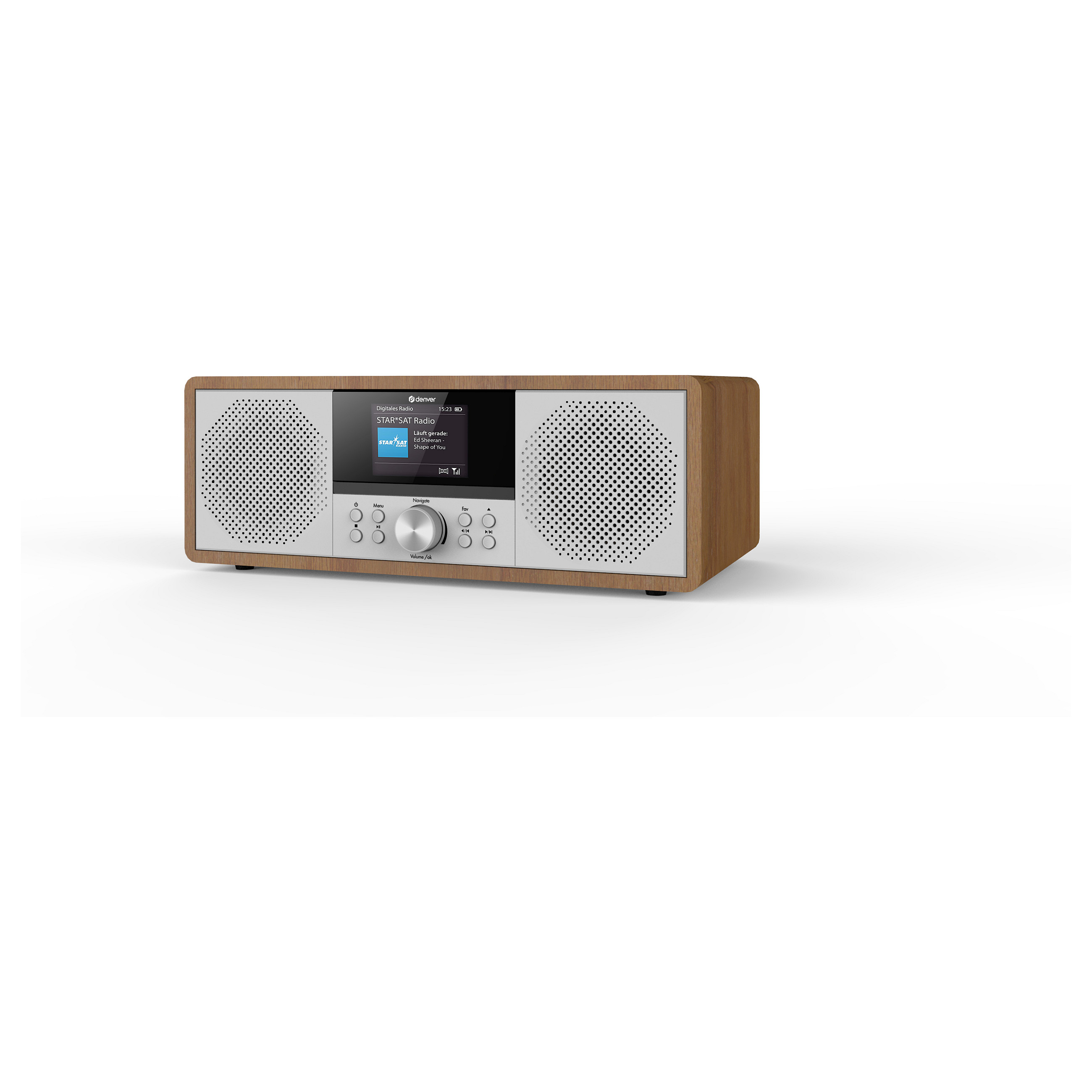 Glazbena linija DENVER MIR-270DW (Internet radio, DAB+/FM, CD, Bluetooth, 2x10W, Dark Wood)