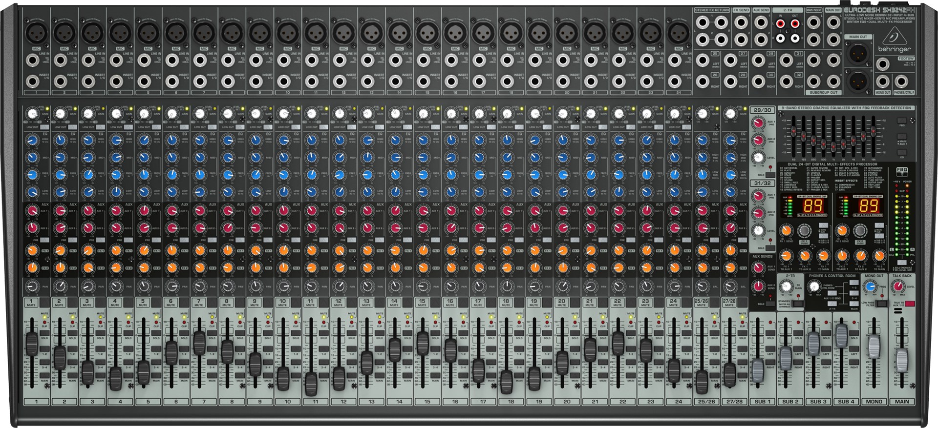 Audio mikser BEHRINGER SX3242FX (32 kanala, 24-bit FX procesor)-3