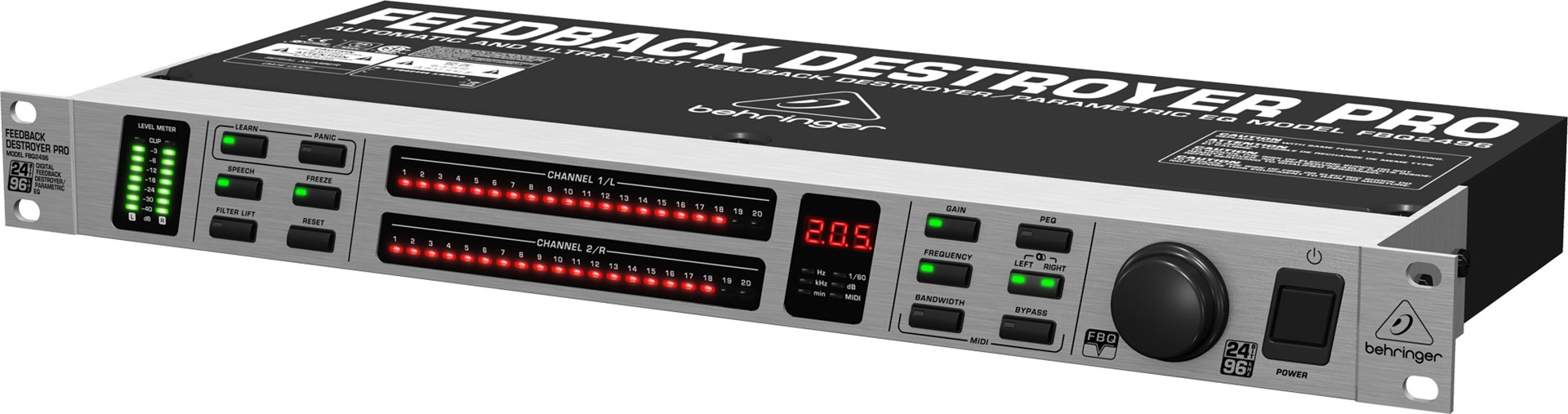 Procesor za eliminaciju mikrofonije BEHRINGER FBQ2496 Feedback Destroyer Pro (2-kanalni, 24-bit/96 kHz)-0