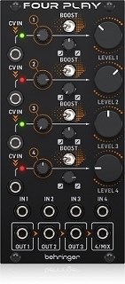 Eurorack modul BEHRINGER FOUR PLAY Quad VCA i Mixer-0