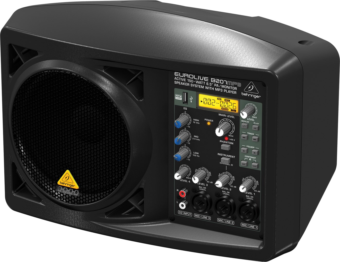 Monitor BEHRINGER B207MP3 (6.5", 150 W, USB, XLR)-2