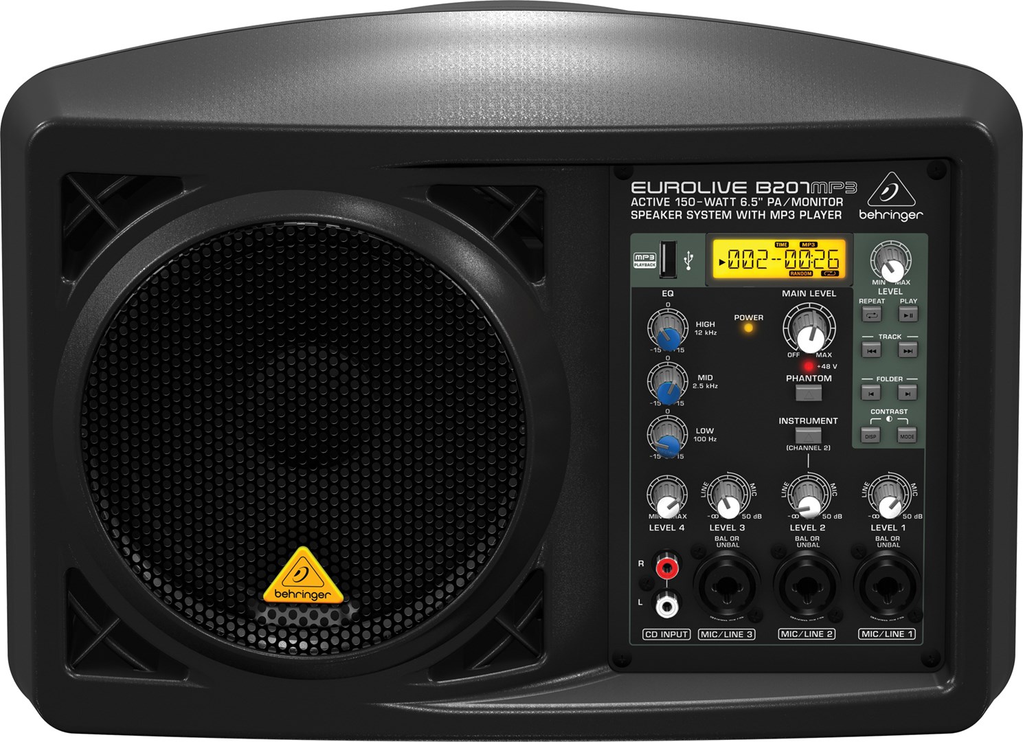 Monitor BEHRINGER B207MP3 (6.5", 150 W, USB, XLR)-4