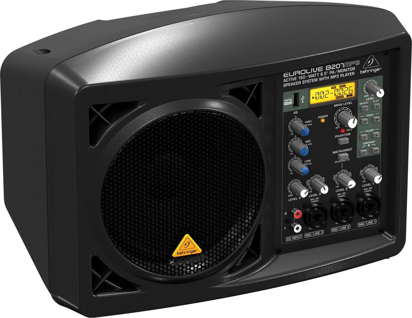 Monitor BEHRINGER B207MP3 (6.5", 150 W, USB, XLR)-3