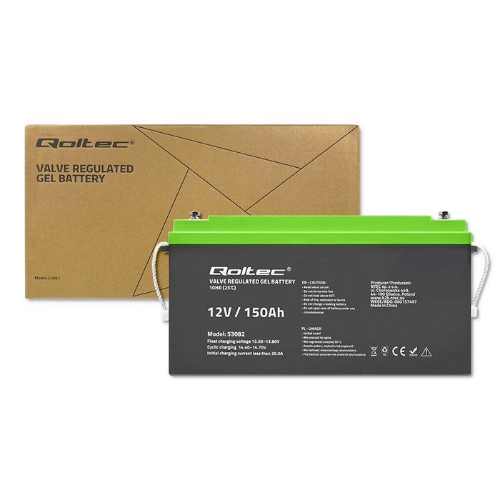 Gel akumulator QOLTEC 12V 150Ah (53082)-1