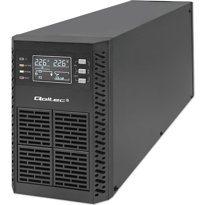 UPS Besprekidno Napajanje QOLTEC MONOLITH 52281 (2000VA/2000W, On-line, LCD, USB)