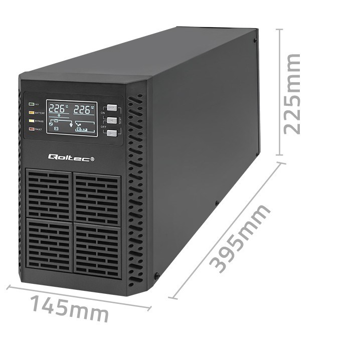 UPS Besprekidno Napajanje QOLTEC MONOLITH 52281 (2000VA/2000W, On-line, LCD, USB)-12