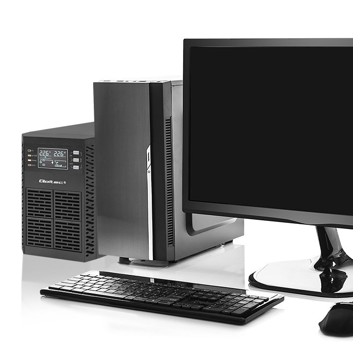UPS - besprekidno napajanje QOLTEC Monolith 1000VA (1000W, On-line, LCD, EPO)-4