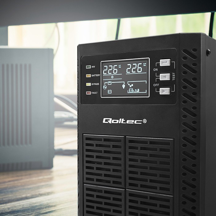 UPS - besprekidno napajanje QOLTEC Monolith 1000VA (1000W, On-line, LCD, EPO)-3