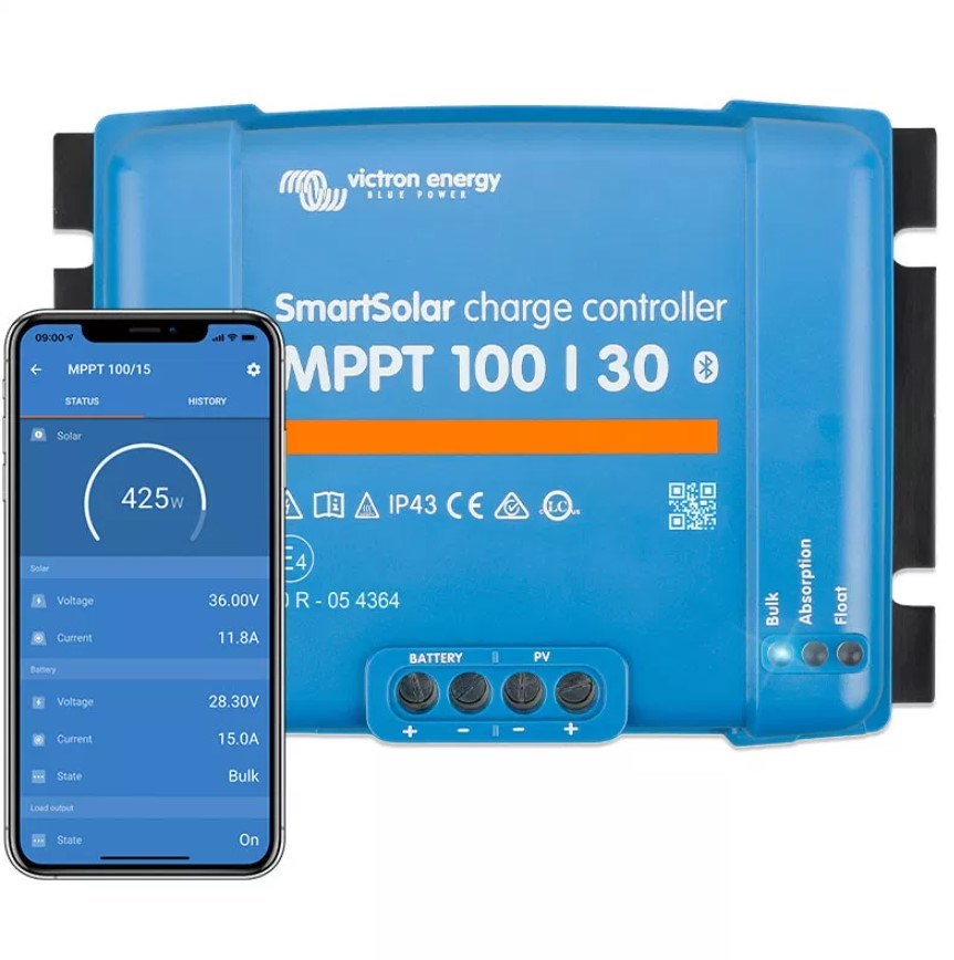 MPPT solarni regulator punjenja VICTRON ENERGY SmartSolar 100/30 (12/24V, 30A, Bluetooth)