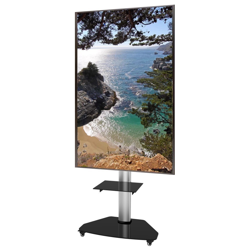 Tehnični postolje s policama s kolicama TV LCD/LED/Plazma 37-70 "Silver-4