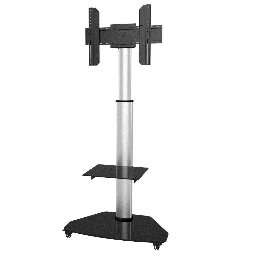 Tehnični postolje s policama s kolicama TV LCD/LED/Plazma 37-70 "Silver-7