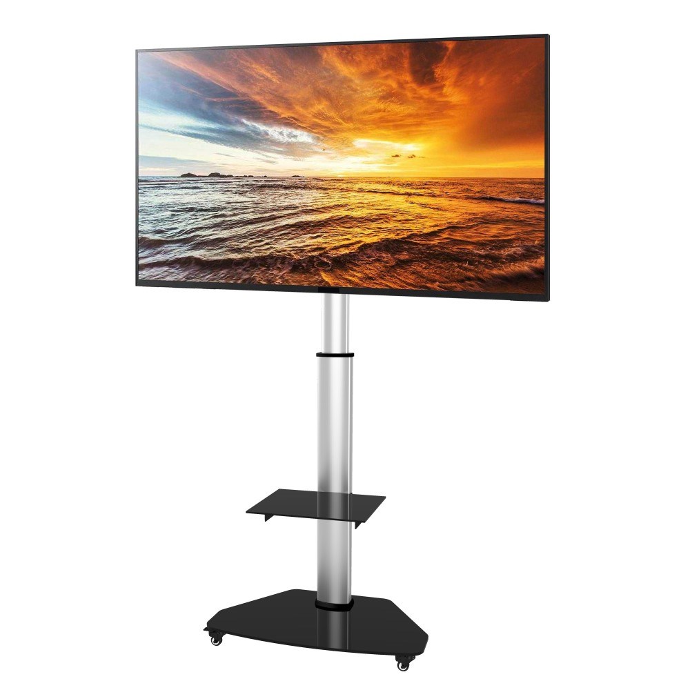 Tehnični postolje s policama s kolicama TV LCD/LED/Plazma 37-70 "Silver-3
