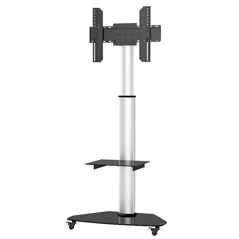 Tehnični postolje s policama s kolicama TV LCD/LED/Plazma 37-70 "Silver