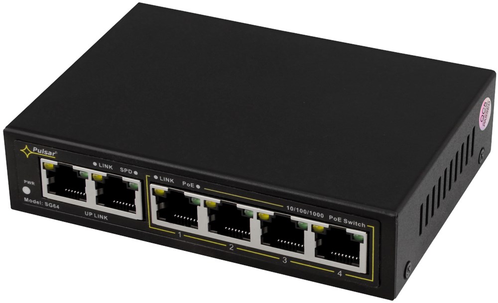 Switch PULSAR SG64 (4x PoE+, 2x Uplink, Gigabit)-7