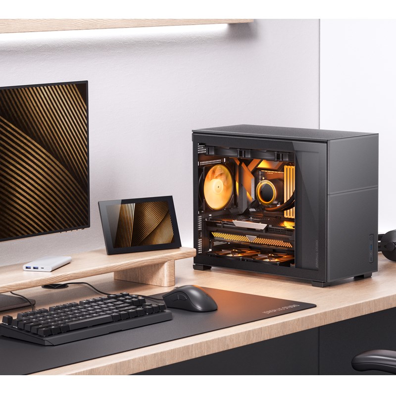 Kućište za računalo JONSBO D31 MESH (Micro-ATX, kaljeno staklo, crna boja)-2