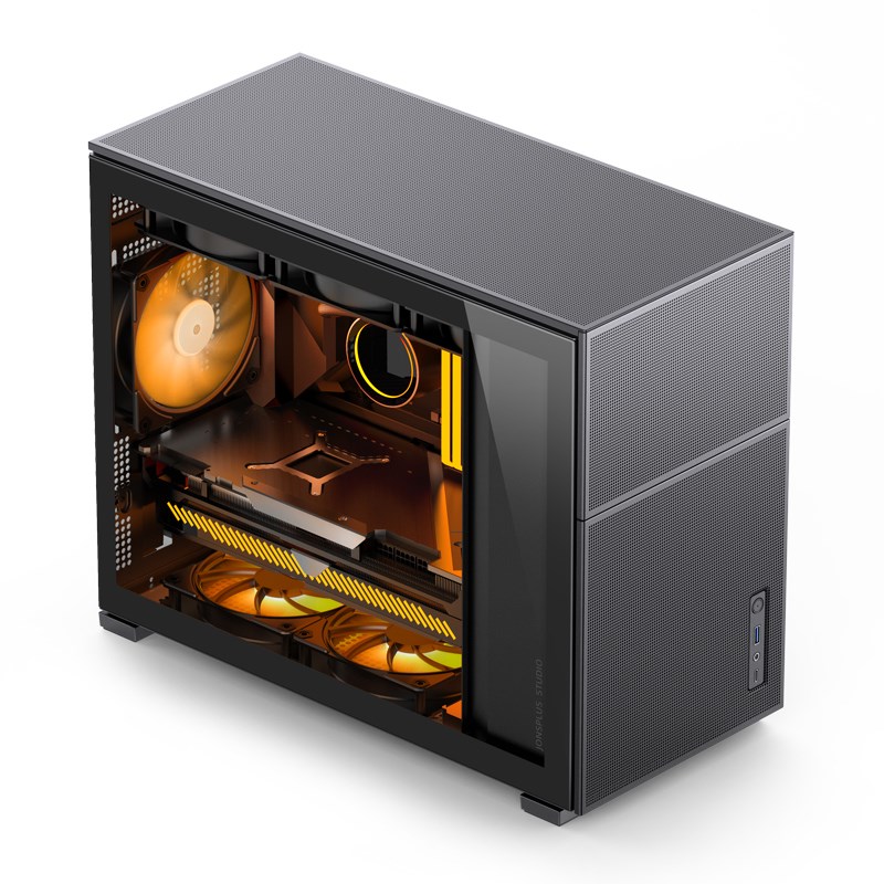 Kućište za računalo JONSBO D31 MESH (Micro-ATX, kaljeno staklo, crna boja)-0