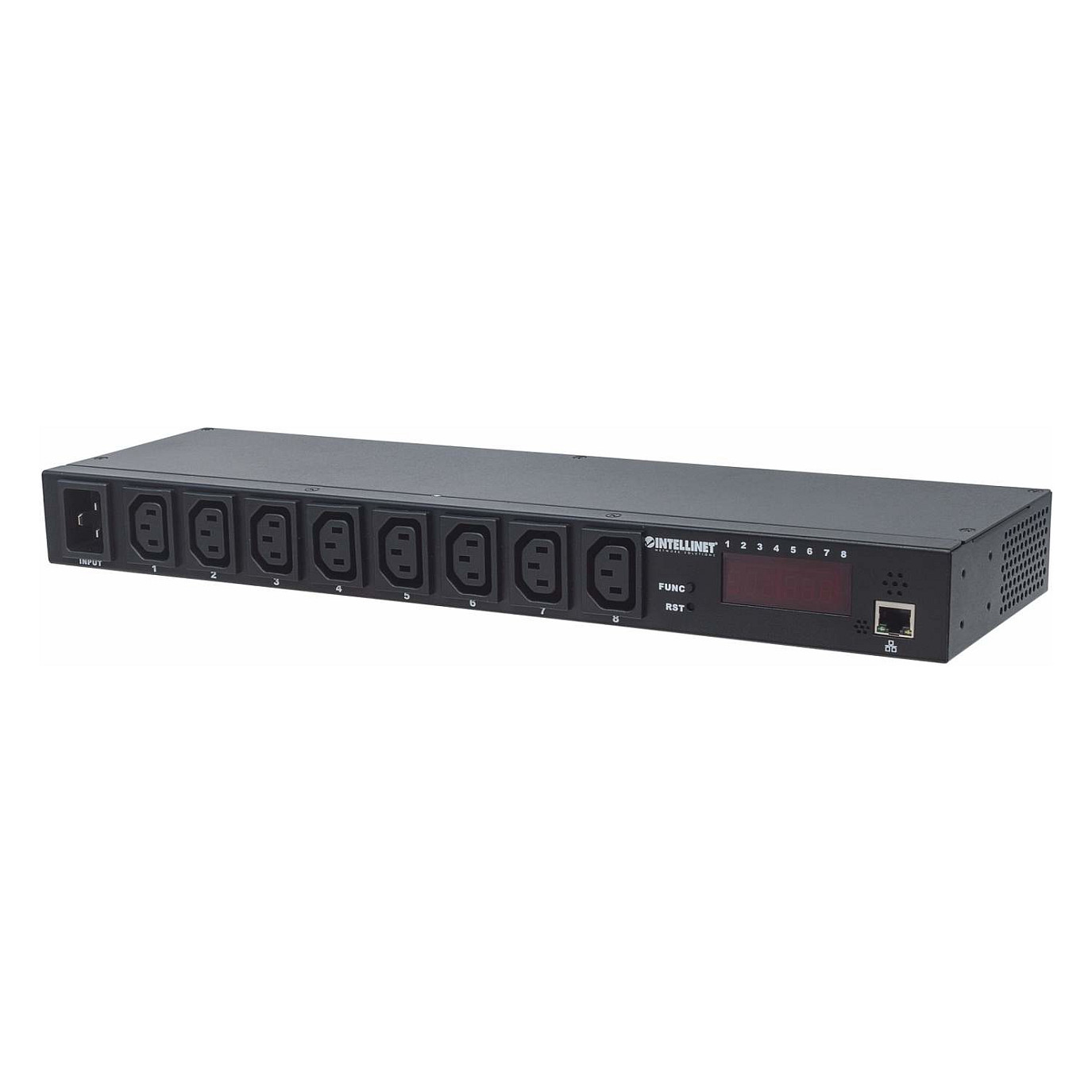 Intelligentna jedinica za distribuciju energije INTELLINET 19" 8-Port PDU (19" Rackmountable C13, nadzor energije, temperature i vlažnosti)-0