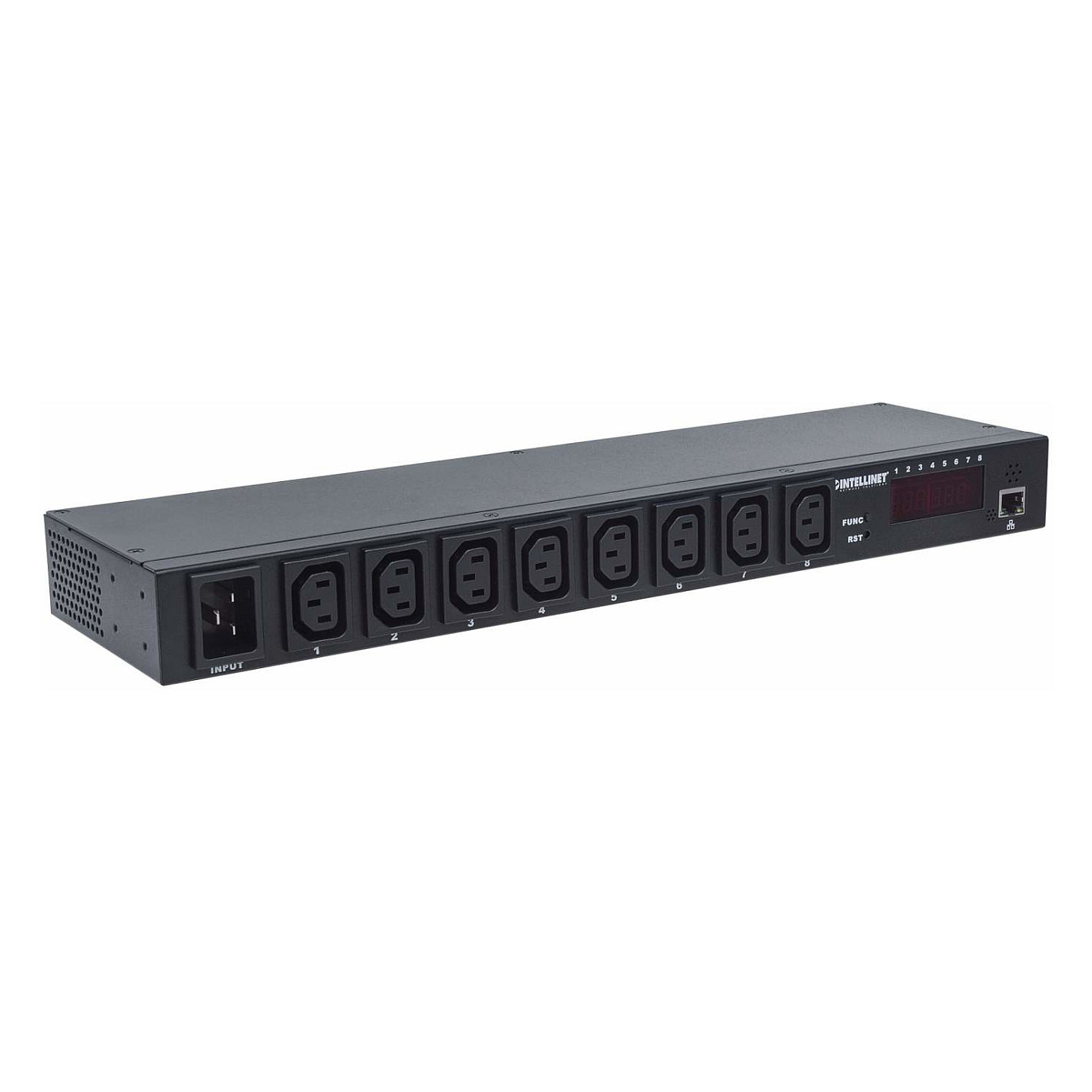 Intelligentna jedinica za distribuciju energije INTELLINET 19" 8-Port PDU (19" Rackmountable C13, nadzor energije, temperature i vlažnosti)-1