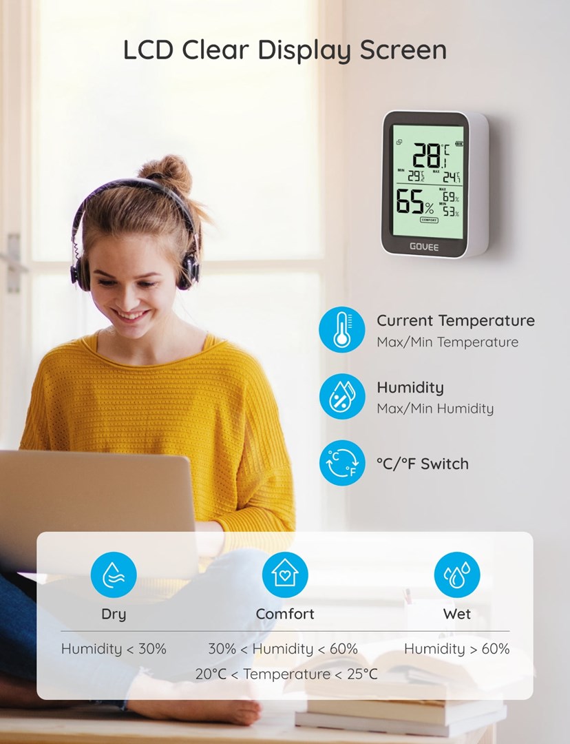 Govee H5075 | Thermometer & Hygrometer | Bluetooth, Display-2