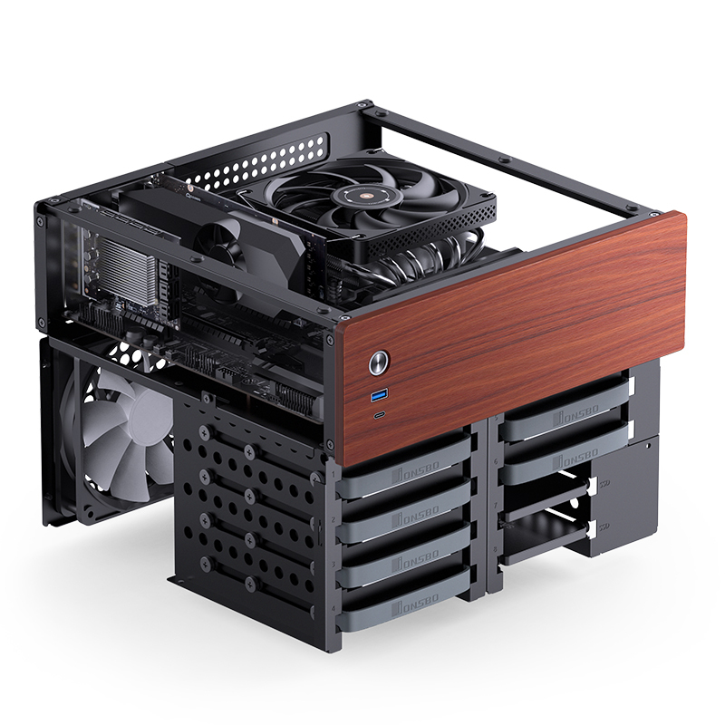 Jonsbo N4 NAS Enclosure - black-11