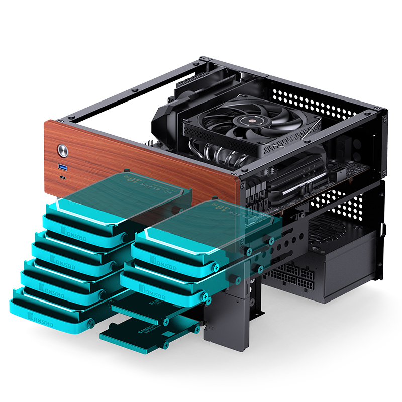 Jonsbo N4 NAS Enclosure - black-4