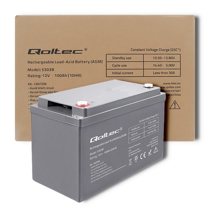 AGM akumulator QOLTEC 12V 100Ah-5