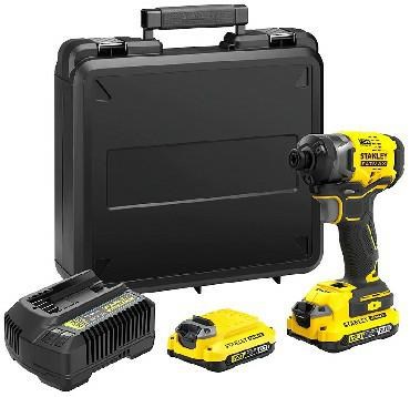 Akumulatorski udarni odvijač STANLEY FatMax V20 SFMCF820D2 (18V, 190Nm, 2x 2.0Ah baterije)-0