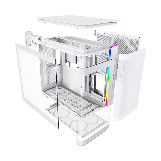 Kućište MONTECH KING 95 (Midi-Tower, Tempered Glass, ARGB, bijelo)-8