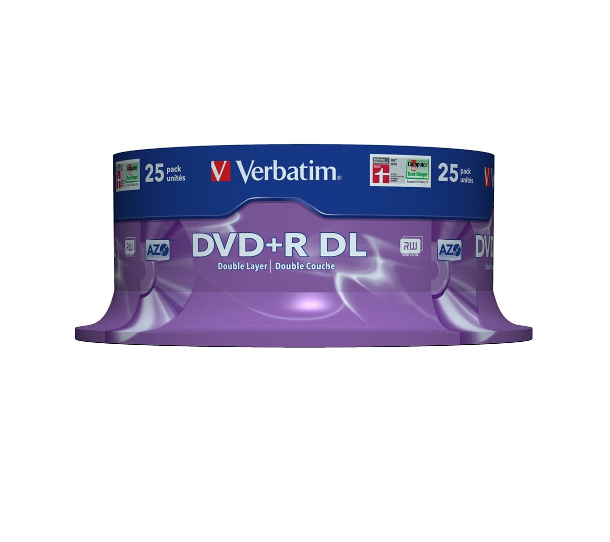 DVD+R dvostruki sloj VERBATIM 8x Matt Silver 25pk Spindle (8.5 GB, srebrna)