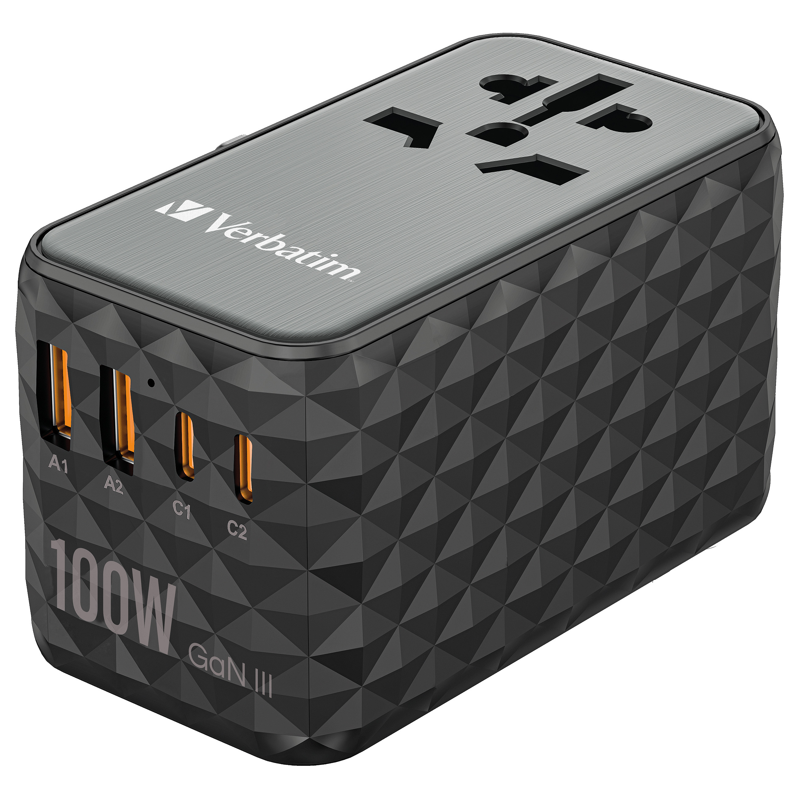 Univerzalni putni adapter VERBATIM UTA-06 100W GaN III s 2 x USB-C PD & QC 4+ & 2 x USB-A QC 3.0 priključcima-7
