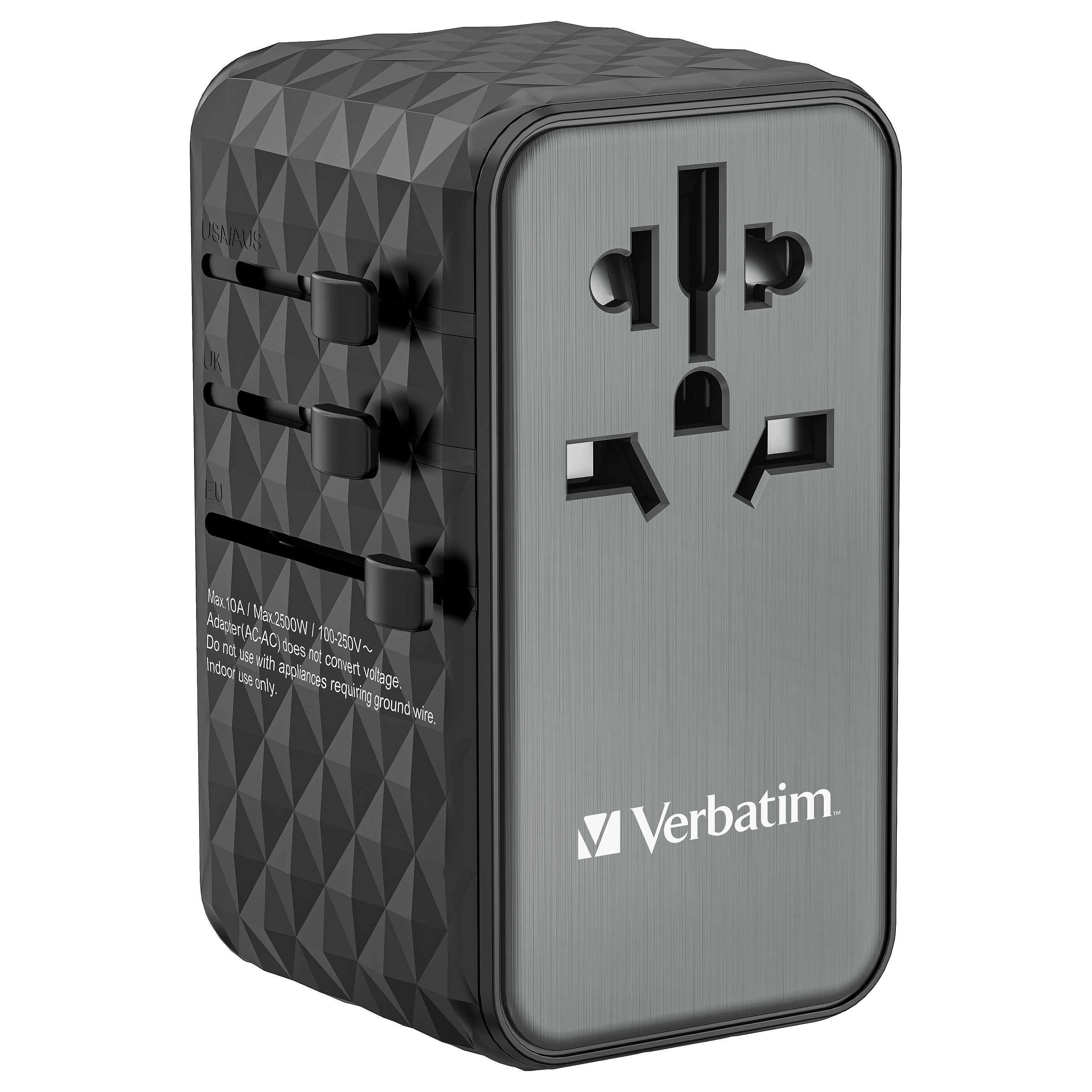 Univerzalni putni adapter VERBATIM UTA-06 100W GaN III s 2 x USB-C PD & QC 4+ & 2 x USB-A QC 3.0 priključcima-13