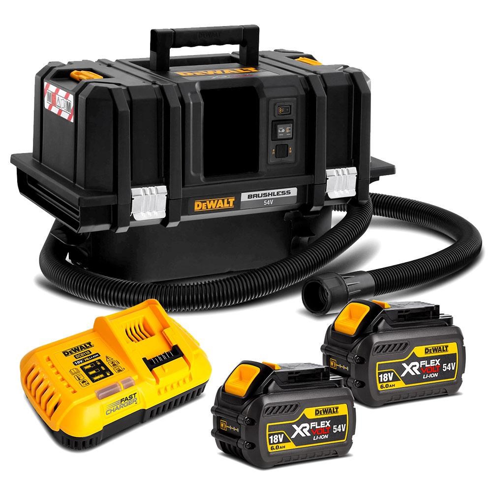 Usisavač DEWALT, 54V, kapacitet 12L, 2000W, za mokro i suho, 2x6.0Ah-6