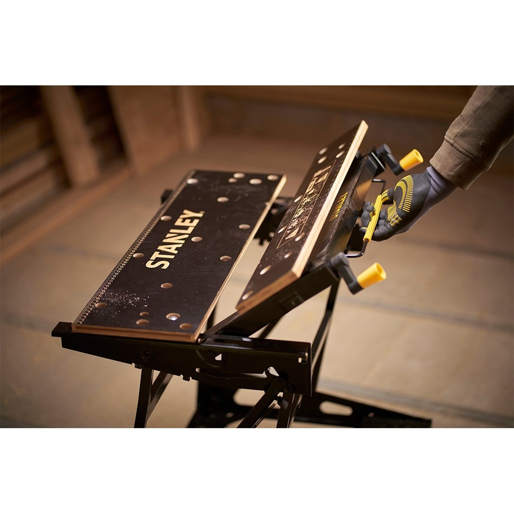 Radni stol Stanley 2-in-1 Premium (sklopiv, čelična konstrukcija, bambus, nosivost 250 kg, podesiva visina)-8