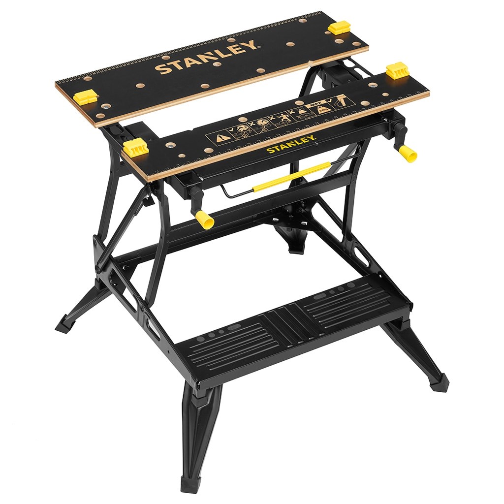 Radni stol Stanley 2-in-1 Premium (sklopiv, čelična konstrukcija, bambus, nosivost 250 kg, podesiva visina)-18
